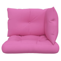 Produktbild för Dynor till pallsoffa 3 st rosa Oxford-tyg