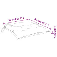 Produktbild för Stolsdynor 4 st blå&vit randig 50x50x7 cm oxfordtyg