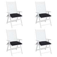 Produktbild för Stolsdynor 4 st svartrutig 50x50x7 cm oxfordtyg