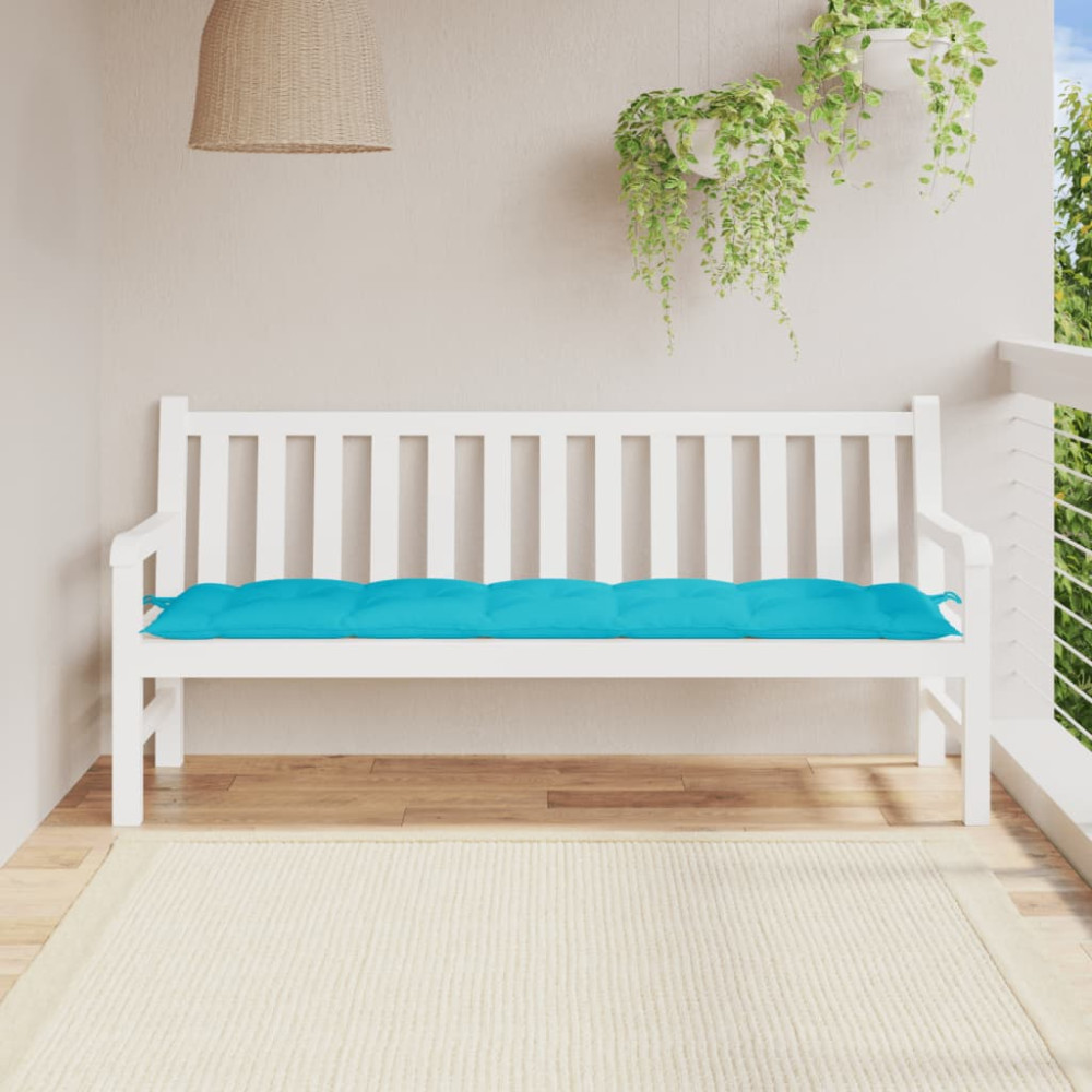 Produktbild för Bänkdyna för trädgården turkos 180x50x7 cm oxfordtyg