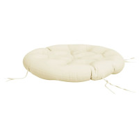 Produktbild för Rund dyna gräddvit Ø 100x11 cm oxfordtyg