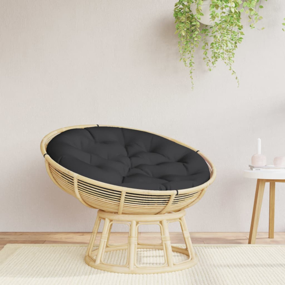 Produktbild för Rund dyna svart Ø 100x11 cm oxfordtyg