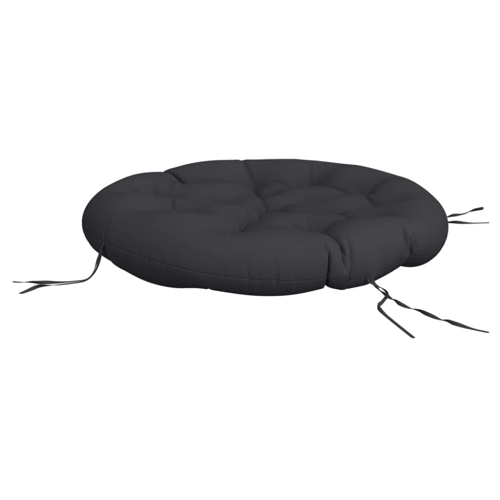 Produktbild för Rund dyna svart Ø 100x11 cm oxfordtyg