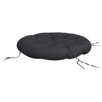 Produktbild för Rund dyna svart Ø 100x11 cm oxfordtyg