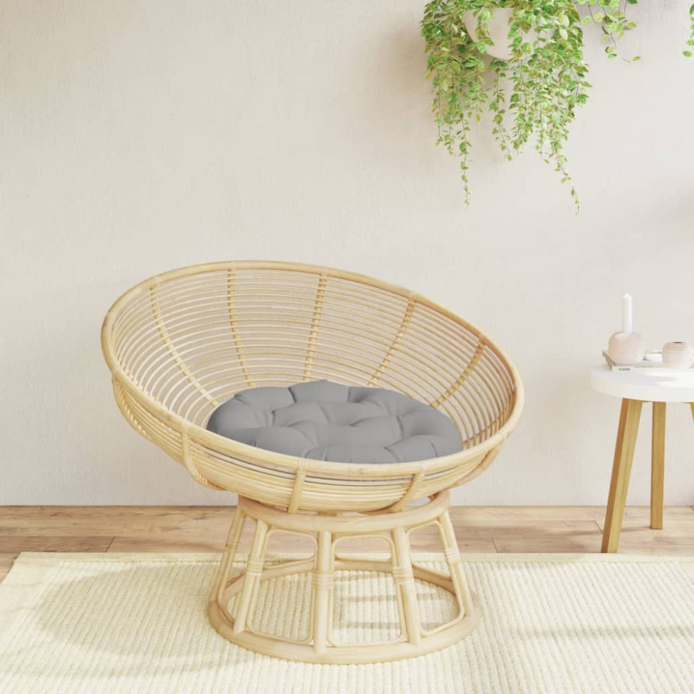 Produktbild för Rund dyna grå Ø 60 x11 cm oxfordtyg