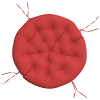 Produktbild för Rund dyna röd Ø 100x11 cm oxfordtyg