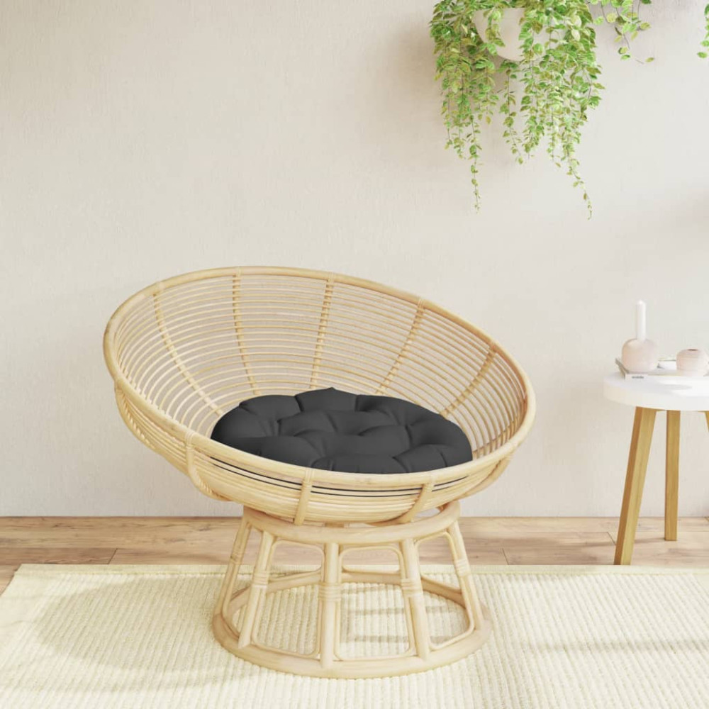 Produktbild för Rund dyna svart Ø 60 x11 cm oxfordtyg