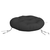 Produktbild för Rund dyna svart Ø 60 x11 cm oxfordtyg