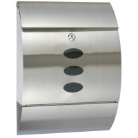 Produktbild för HI Brevlåda rostfritt stål 30x12x40 cm