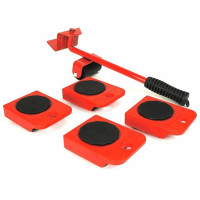 Miniatyr av produktbild för HI Möbeltransporthjul set röd och svart