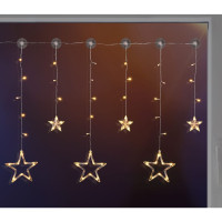 Miniatyr av produktbild för HI Ljusgardin med stjärnor Fairy 63 lysdioder