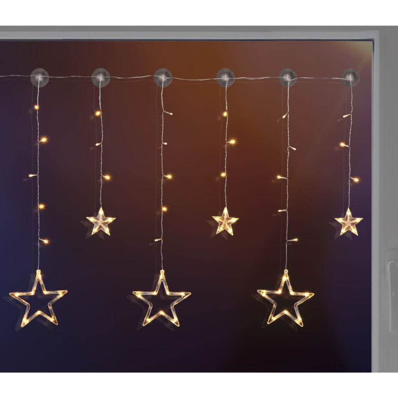 Produktbild för HI Ljusgardin med stjärnor Fairy 63 lysdioder