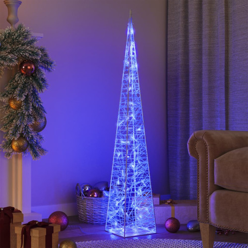 vidaXL Ljuskon LED akryl blå 120 cm