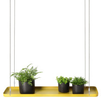 Produktbild för Esschert Design Hängande växtbricka rektangulär guld L