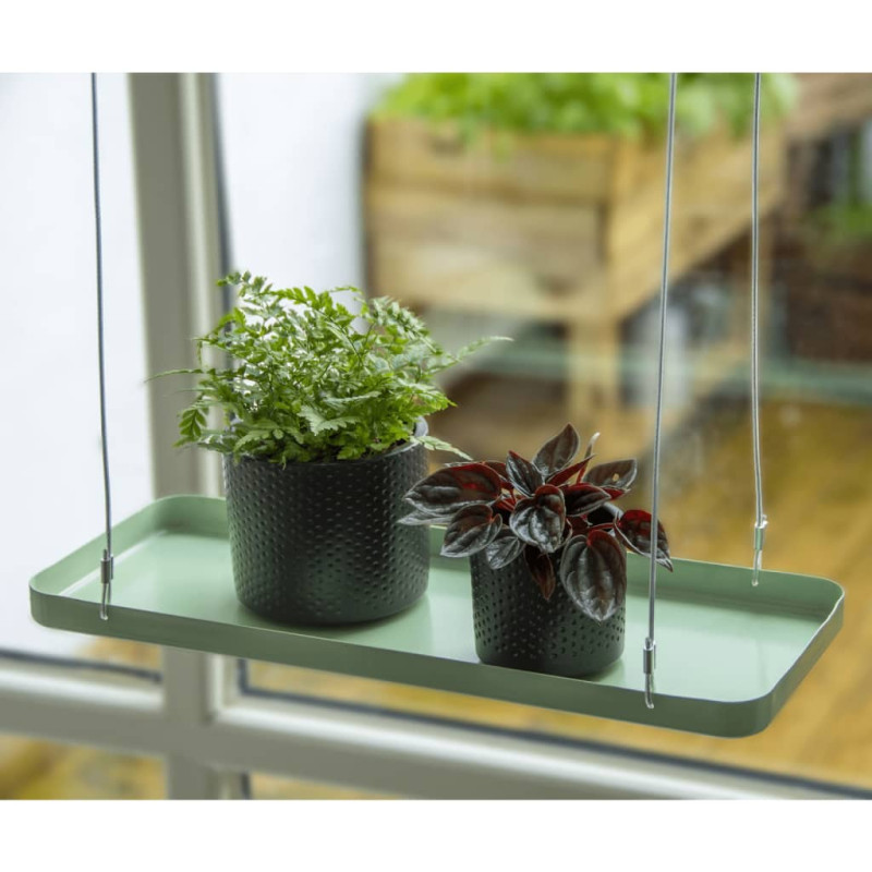 Produktbild för Esschert Design Hängande växtbricka rektangulär grön s
