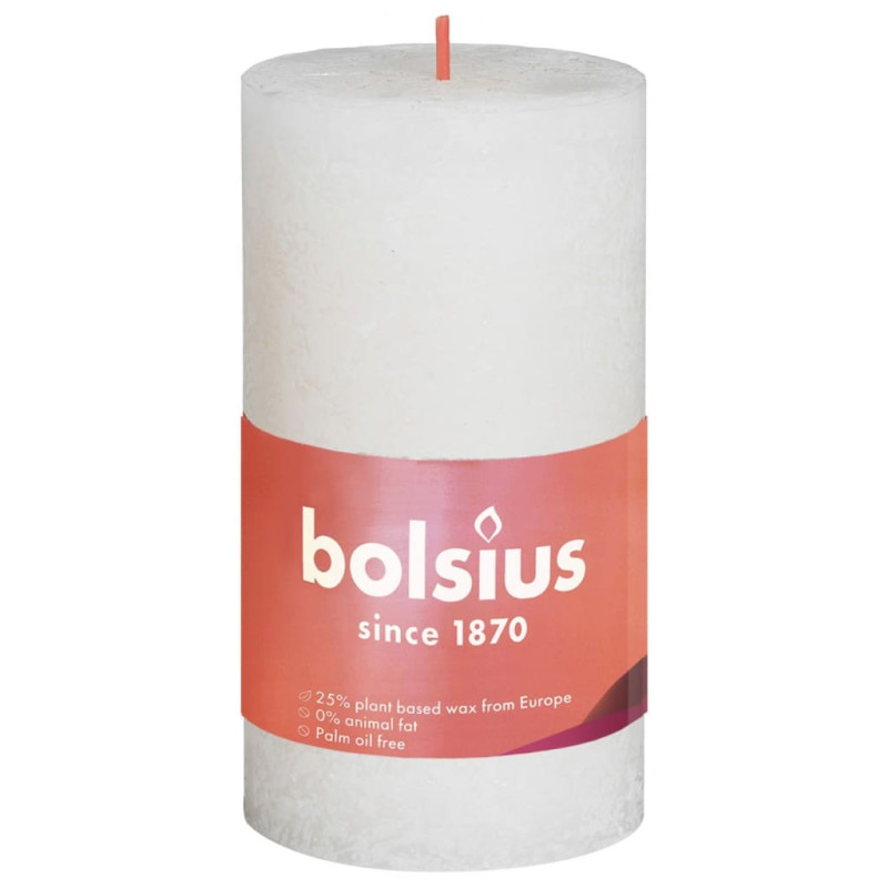 Produktbild för Bolsius Blockljus Shine 8-pack 100x50 mm mjuk pärla