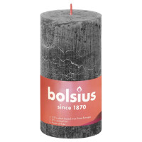 Produktbild för Bolsius Rustika blockljus 4-pack 130x68 mm stormgrå