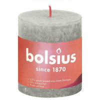 Produktbild för Bolsius Rustika blockljus 4-pack 80x68 mm sandgrå