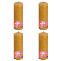 Miniatyr av produktbild för Bolsius Rustika blockljus 4-pack 190x68 mm honungsgul