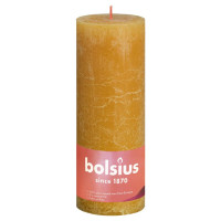 Miniatyr av produktbild för Bolsius Rustika blockljus 4-pack 190x68 mm honungsgul