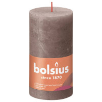 Miniatyr av produktbild för Bolsius Rustika blockljus 4-pack 130x68 mm rustik taupe