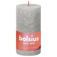 Produktbild för Bolsius Rustika blockljus 4-pack 130x68 mm sandgrå