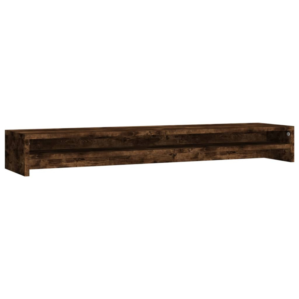 Produktbild för Skärmställ rökfärgad ek 100x24x13 cm konstruerat trä