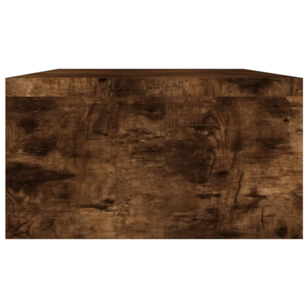 Produktbild för Skärmställ rökfärgad ek 100x24x13 cm konstruerat trä