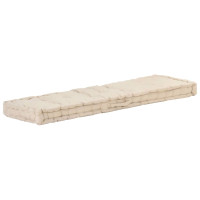 Produktbild för Dyna till pallsoffa 2 st bomull beige