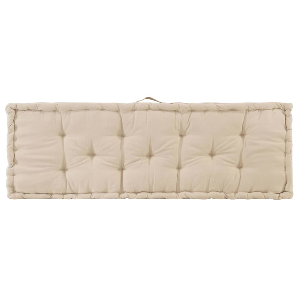 Produktbild för Dyna till pallsoffa 2 st bomull beige