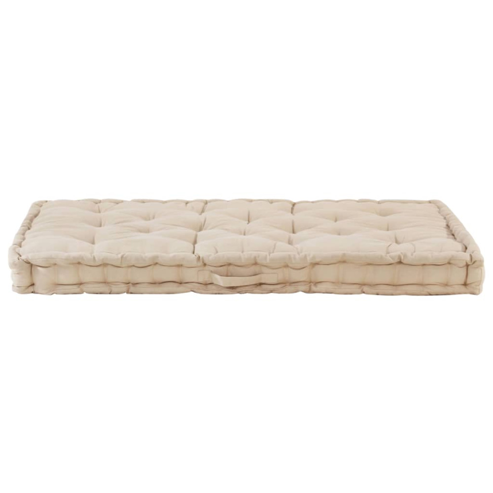 Produktbild för Dyna till pallsoffa 2 st bomull beige