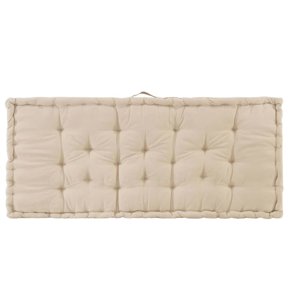 Produktbild för Dyna till pallsoffa 2 st bomull beige
