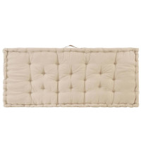 Produktbild för Dyna till pallsoffa 2 st bomull beige