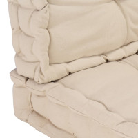 Produktbild för Dyna till pallsoffa 2 st bomull beige