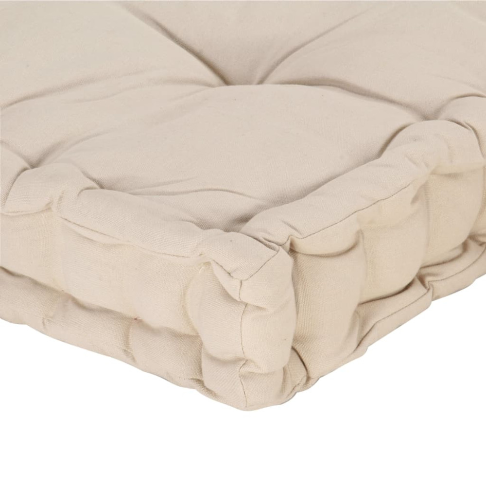 Produktbild för Dyna till pallsoffa 2 st bomull beige