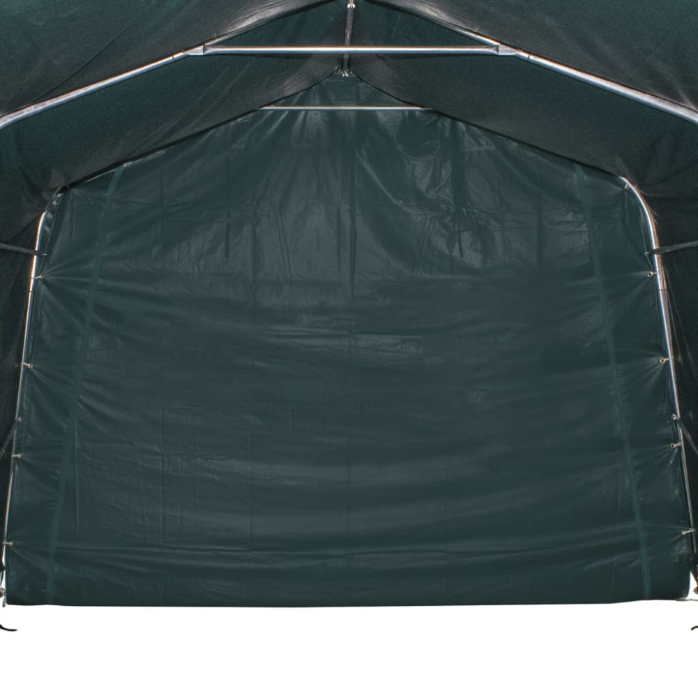 Produktbild för Vindskydd för boskap PVC 550 g/m² 3,3x3,2 m mörkgrön