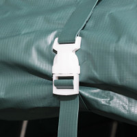 Produktbild för Vindskydd för boskap PVC 550 g/m² 3,3x3,2 m mörkgrön