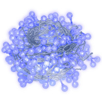 Produktbild för Ljusslinga 20 m kulor 200 lysdioder blå 8 funktioner