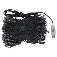 Produktbild för Julgirlang med LED och julkulor grön 20 m PVC