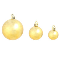 Produktbild för Julgranskulor 100 delar set 3/4/6 cm guld