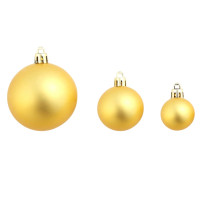 Produktbild för Julgranskulor 100 delar set 3/4/6 cm guld