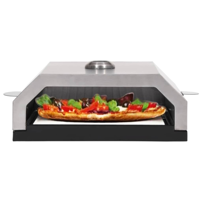 Produktbild för Pizzaugn med keramisk sten för gas/kol-grill