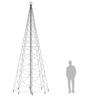 Produktbild för Julgran med metallstång 1400 LEDs varm vit 5 m