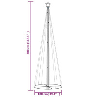 Produktbild för Julgranskon varmvit 310 LEDs 100x300 cm