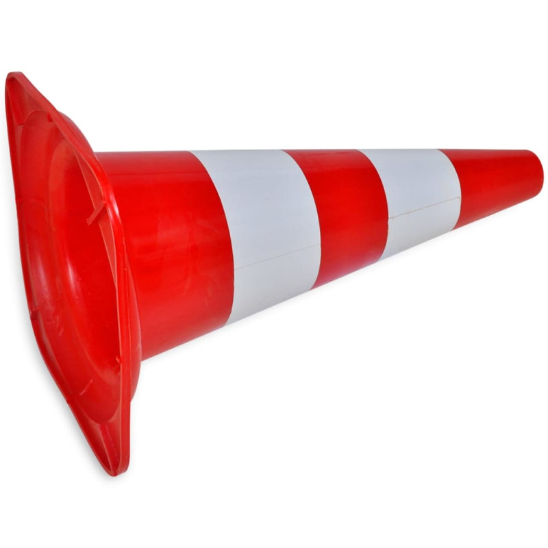 Produktbild för 10 Trafikkoner röd och vit 50 cm