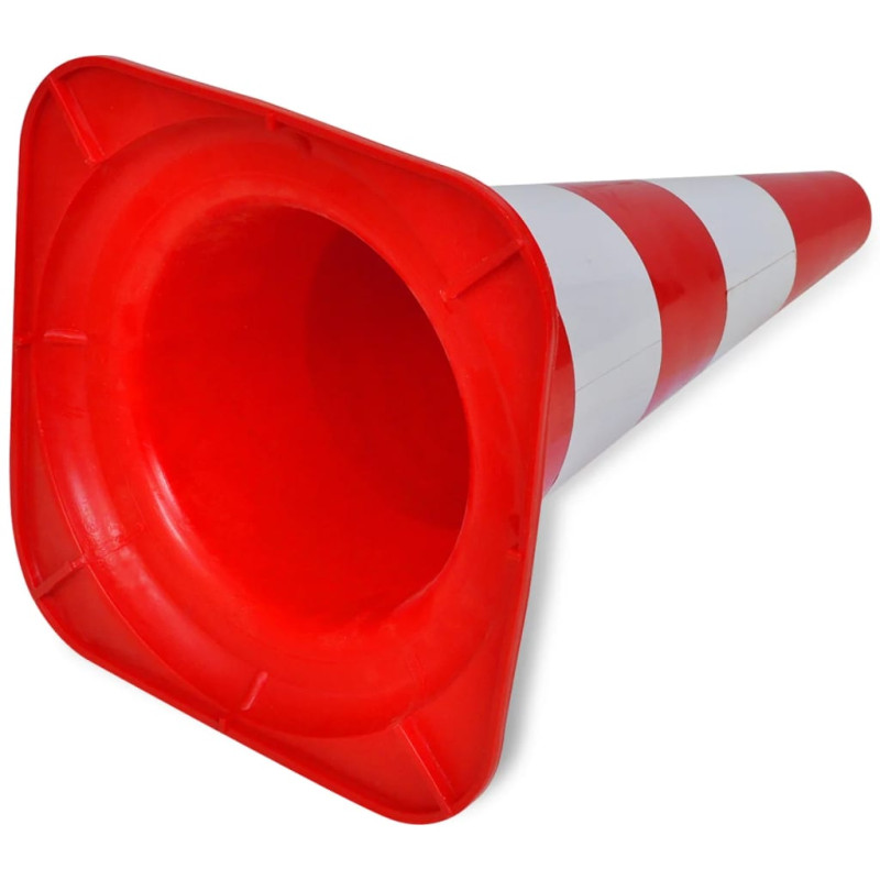 Produktbild för 10 Trafikkoner röd och vit 50 cm