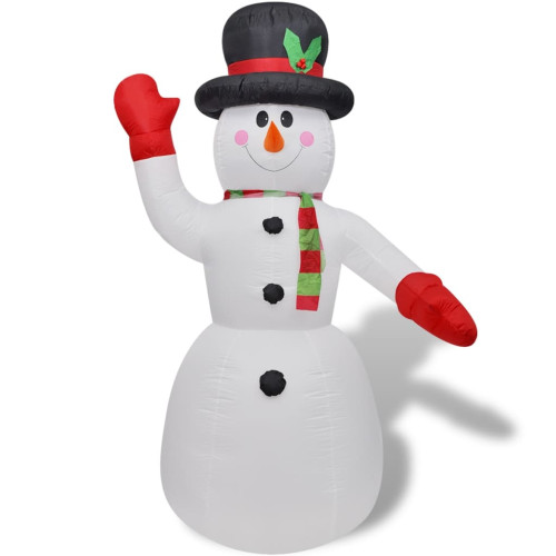 vidaXL Uppblåsbar snögubbe 240 cm