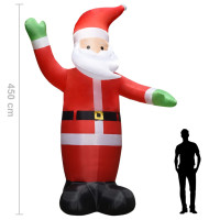 Produktbild för Uppblåsbar jultomte med LED IP44 4,5 m