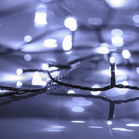 Produktbild för Ljusslinga med 300 LED kallvit 30 m PVC