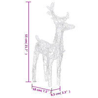 Produktbild för Juldekoration renar & släde 160 LED 130 cm akryl